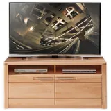 Stella Trading NATURE ONE TV-Lowboard in Kernbuche teil-massiv FSC-zertifiziert - Moderner TV Schrank mit viel Stauraum für Ihr Wohnzimmer - 131 x 58 x 45 cm (B/H/T)