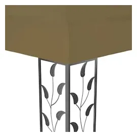 vidaXL Pavillon mit Doppeldach 3x4 m Taupe 180 g/m2