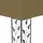 vidaXL Pavillon mit Doppeldach 3x4 m Taupe 180 g/m2