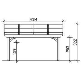 SKANHOLZ Verona 434 x 389 cm schiefergrau