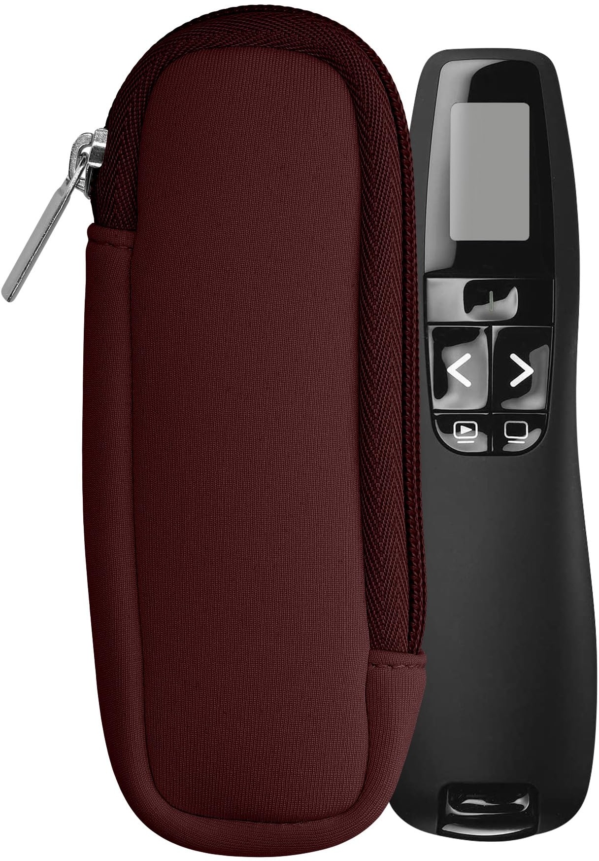 kwmobile Tasche für Universal Laser Pointer - Neopren Hülle Laserpointer in Brombeere - Laserpointer Case mit Reißverschluss - 14,5 x 5 cm Innenmaße