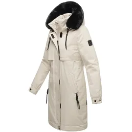 Navahoo Wintermantel Kaltwetterretter creme / schwarz L