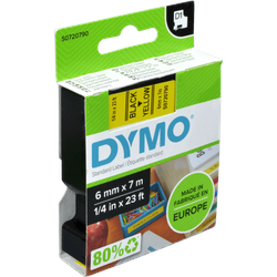 Dymo Originalband 43618  schwarz auf gelb  6mm x 7m