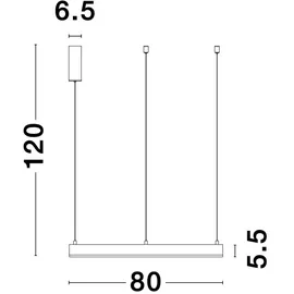 Nova Luce Motif 1-flg. Ø 80 cm gold