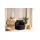 S-Style Drehsessel Ted Cord 107 x 94 x 0 cm Schwarz drehbar mit Kissen