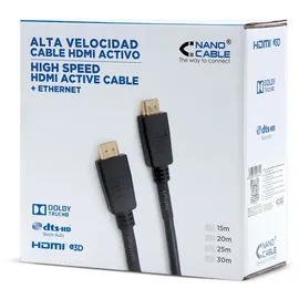 NANOCABLE HDMI-Kabel 10.15.1815 Stecker/Stecker 15 m Schwarz
