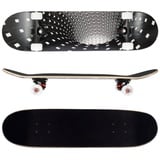 FunTomia Skateboard Skateboard mit Mach1 ABEC-9 Kugellager 7-lagigem Ahornholz 100A Rollen schwarz