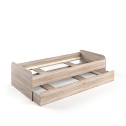 VitaliSpa Bett Enzo Jugendbett mit Gästeliege Funktionsbett 90x200 cm  Sonoma