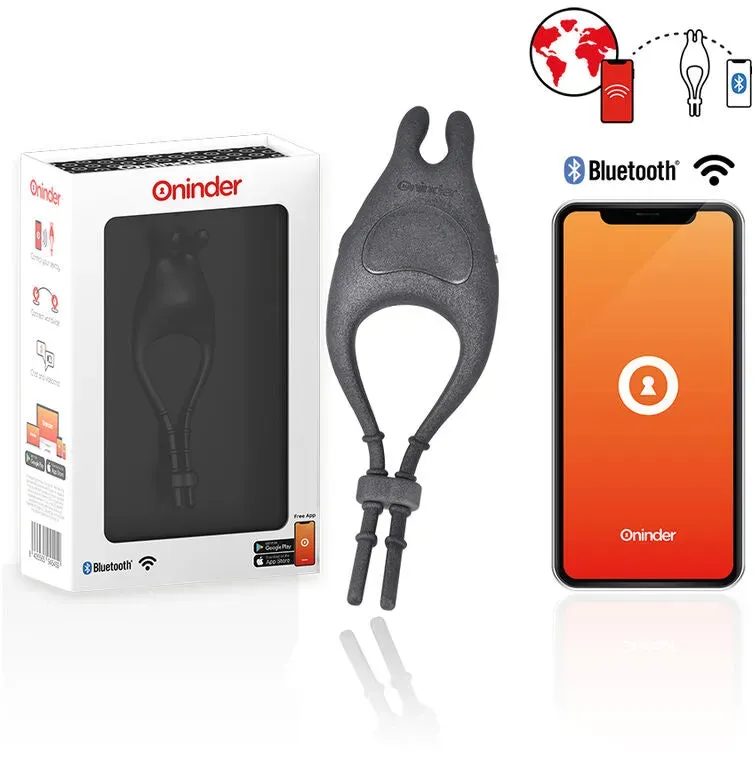 ONINDER - PAMPA WIEDERAUFLADBARER EINSTELLBARER VIBRATORRING MIT KLITORISSTIMULATOR 10 GESCHWINDIGKEITEN - KOSTENLOSE APP