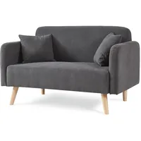 [en.casa] Couch Cord 2-Sitzer Grau