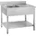 GastroHero Spültisch Edelstahl 1000x600 mm 1 Becken links Aufkantung Grundboden Profi Gastro Spülbecken Basic-Serie