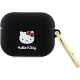HELLO KITTY Hkap3dkhsk Airpods Pro Hülle, Schwarz/schwarz, Silikon, 3d-katzenkopf
