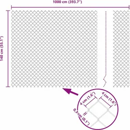 vidaXL Zaunpfosten 10 x 1,5 m Grün/Stahl