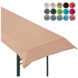 heimtexland Tischdecke Biertischdecke Garten Tischdeko Bierzeltgarnitur (1-tlg), rechteckig 90 x 240 cm beige 90 cm x 240 cm