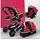 TPFLiving Kombi-Kinderwagen 3in1 Set - Modell 2 Stoff - Rot
