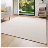 Steffensmeier Kurzflor Teppich Ibiza | Wohnzimmerteppich | Stilvoll | Pflegeleicht | Jugendteppich | Creme, Größe: 120x180 cm