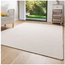 Steffensmeier Kurzflor Teppich Ibiza | Wohnzimmerteppich | Stilvoll | Pflegeleicht | Jugendteppich | Creme, Größe: 120x180 cm