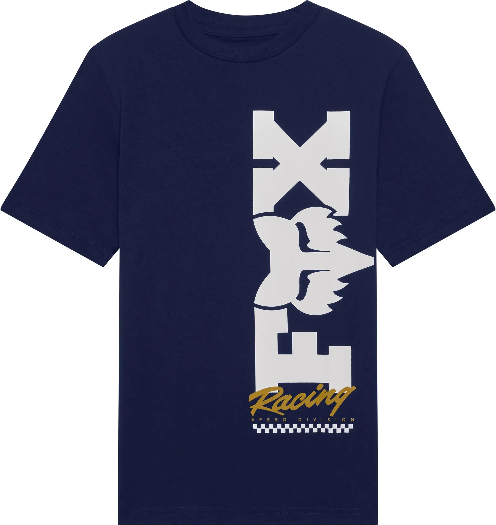 FOX Checker Jugend T-Shirt, weiss-blau, Größe S