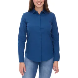 vestino Damen Bluse Sommer-Bluse mit Strass-Details Hemd-Bluse 901299 Dunkel-Blau - 42