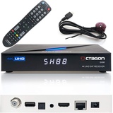 Octagon SX88 4K Linux Sat Receiver mit PVR Aufnahmefunktion, UHD Smart TV Box, Sat to IP, Unicable, Mediathek, YouTube, Radio, HDR HLG Multistream Blindscan, schwarz