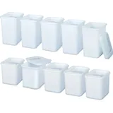 BRB-Lagertechnik Vorratsdosen Set 5 x 2 l und 5 x 3 l 10-tlg. weiß