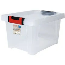 Eda Aufbewahrungsbox 49,4 x 38,8 x 23 cm 1-tlg. Transparent/Schwarz/Rot