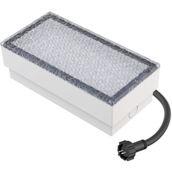 ledscom.de LED Pflasterstein Bodeneinbauleuchte GORGON für außen, IP67, eckig, 20 x 10cm, kaltweiß