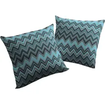 Wirth Dekokissen Benewitz, Kissenhülle ohne Füllung, 2 Stück grün 40 cm x 40 cm