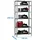 Proregal Lagerregal Metall 200x110x40cm silber 6 Fachböden