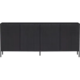 Woood DAHEIM Sideboard New Gravure Holz Schwarz