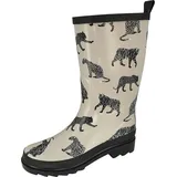 Beck Damen Gummistiefel Raubkatzen beige 39