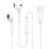 USB C Kopfhörer mit Kabel, HiFi-Audio Stereo In-Ear Ohrhörer, mit Mikrofon und Lautstärkeregler, für Samsung Galaxy S21 S20 Huawei P40 P30 P20 Pro Mate, Google, iPad Pro und mehr