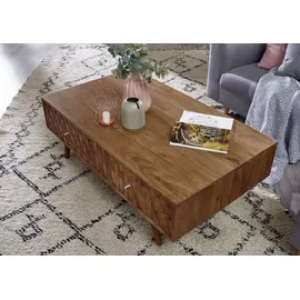 MASSIVMOEBEL24.DE Couchtisch Mosayk Beige Akazie 120 x 70 x 40 cm