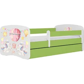 raumhirsch furniture Kinderbett mit Motiv Ballon 80 x 180 cm Holzwerkstoff grün