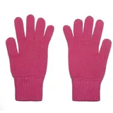 2-schichtige Damenhandschuhe aus purem Kaschmir, infra-rosa - Einheitsgröße