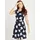 Apricot Minikleid Freizeitkleid Geblümt Blau XL