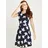 Apricot Minikleid Freizeitkleid Geblümt Blau XL