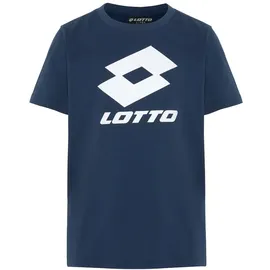 lotto Print-Shirt LOTTO, Mädchen, Gr. 122/128, blau (marineblaus), 100% Cotton, unifarben, normal, Rundhals, gerader Abschluss, Shirts, - mit angesagtem Crewneck