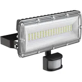 SUFUYA 50W LED Strahler mit Bewegungsmelder 7000LM Flutlicht 6500K Kaltweiß Superhell Scheinwerfer Außenstrahler IP67 Wasserdicht LED Fluter mit Bewegungsmelder Außen für Garten Terrasse Vorhof