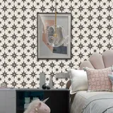 Fliesenaufkleber Schwarzer Stern Klebefliesen Küche Pvc Klebefliesen Küche,Wasserfest Fliesenaufkleber Bad,Küchenrückwand Selbstklebend Leicht Zu Schrubben 10 Stück(20x20cm)