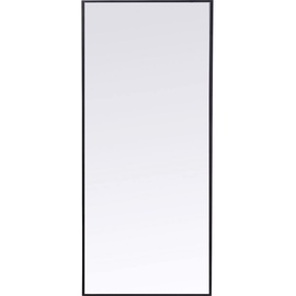 Kare Design Spiegel Bella, Schwarz, Wandspiegel, Standspiegel, Stahl, Glas verspiegelt, 180x60x3 cm