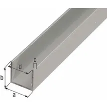 GAH Alberts BA-Profil U-Form Aluminium 2000 x 25 x 25 mm