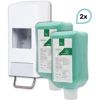 Blanc HYGIENIC Softflaschenspender 2.000 ml + 2x 2L-Vakuumflaschen Handreinigungspaste
