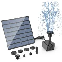 Solar Pumpe Für Außen, 6 Sprühdüsen, Für Vogelbad, Fischteich, Garten, Dekorative Brunnen Und Wasserspiele, Solarbetrieben, Wasserdicht, Langlebig Und Einfach Zu Installieren