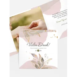 Dankeskarten Hochzeit selbst gestalten mit Spruch und Fotos im Onlinedesigner bei Meine-Kartenmanufaktur.de