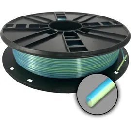 Ampertec 3D-Filament Seiden-PLA Magic türkis+hellgrün mit Perlglanz 1.75mm 500g Spule
