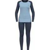 Odlo Damen Active Warm Eco Set (Größe M, blau)