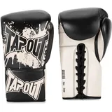 Tapout Boxhandschuhe aus Leder (1 Paar) Angelus, Black/Ecru, 10 oz R, 960012