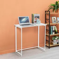 SVITA Schreibtisch Klappbar Schmal Platzsparend Mehrzweck-Computertisch 80x40x76cm Weiß