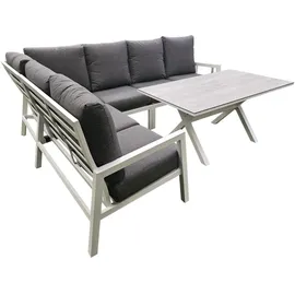 teico group Lounge-Set 7-tlg. Weiß